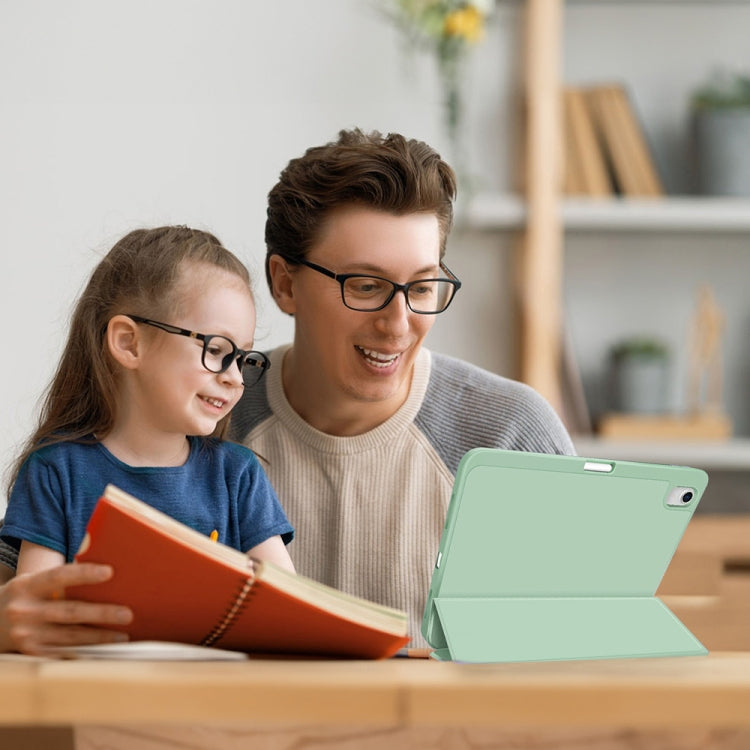 For iPad mini 2024 / mini 6 3-fold TPU Smart Leather Tablet Case with Pen Slot(Green) by bashfashion