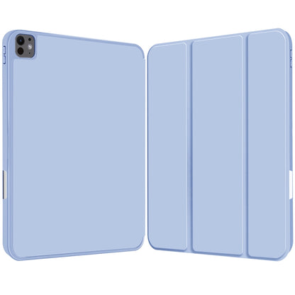 For iPad Pro 13 2025 / 2024 3-fold TPU Smart Leather Tablet Case with Pen Slot(Ice Blue) by bashfashion