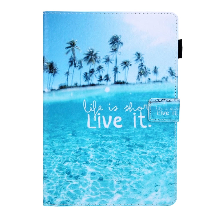 For iPad Pro 11 2025 / 2024 Colored Drawing Leather Smart Tablet Case(Beach) by bashfashion