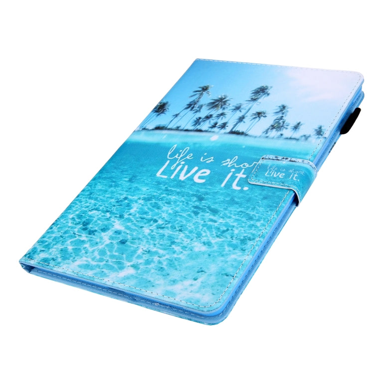 For iPad Pro 11 2025 / 2024 Colored Drawing Leather Smart Tablet Case(Beach) by bashfashion