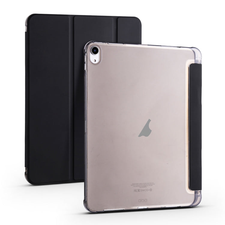 For iPad Air 11 2025 / 2024 3-fold TPU Leather Smart Tablet Case with Pen Slot(Black) by bashfashion
