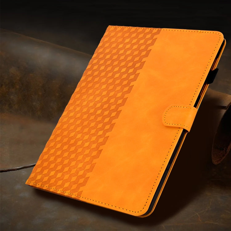For iPad Pro 11 2025 / 2024 Rhombus Embossed Leather Tablet Case(Khaki) by bashfashion