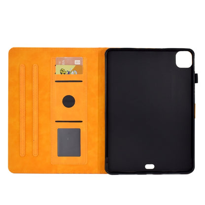 For iPad Pro 11 2025 / 2024 Rhombus Embossed Leather Tablet Case(Khaki) by bashfashion