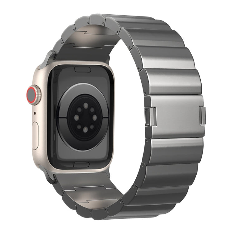 For Apple Watch SE 2023 40mm One-Bead Magnetic Buckle Titanium Metal Watch Band(Grey) by bashfashion
