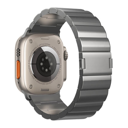 For Apple Watch Ultra 2 49mm One-Bead Magnetic Buckle Titanium Metal Watch Band(Grey) by bashfashion