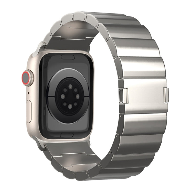 For Apple Watch Series 9 41mm One-Bead Magnetic Buckle Titanium Metal Watch Band(Silver) by bashfashion