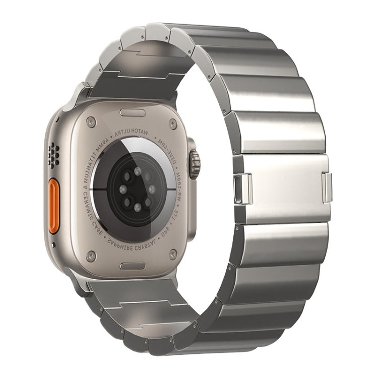 For Apple Watch Series 10 42mm One-Bead Magnetic Buckle Titanium Metal Watch Band(Silver) by bashfashion