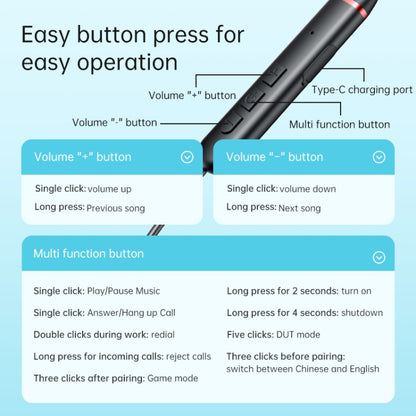 ROCK Y6 Neck-band Wireless Sports Bluetooth Earphone(Black) by ROCK