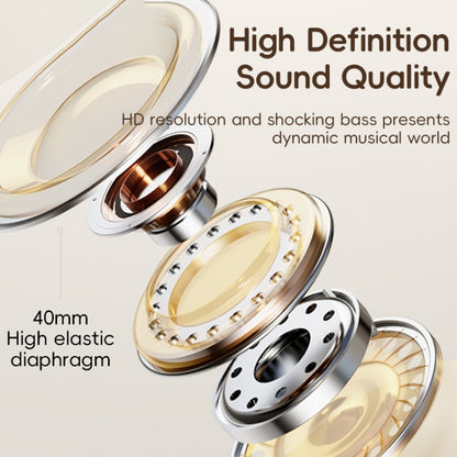 ROCK O3 Head-mounted Noise Reduction Bluetooth Headset(Beige) by ROCK