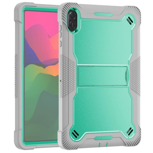 For Honor Pad X8a Shockproof Silicone Hybrid PC Tablet Case with Holder(Mint Green + Grey) by bashfashion