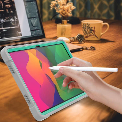 For Honor Pad X8a Shockproof Silicone Hybrid PC Tablet Case with Holder(Mint Green + Grey) by bashfashion