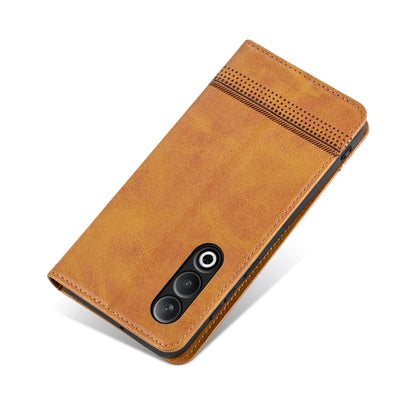 For OnePlus Nord CE4 AZNS Magnetic Calf Texture Flip Leather Phone Case(Light Brown) by AZNS