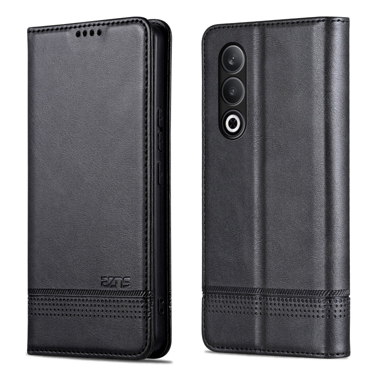 For OnePlus Nord CE4 AZNS Magnetic Calf Texture Flip Leather Phone Case(Black) by AZNS