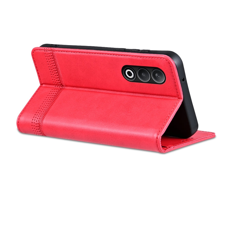 For OnePlus Nord CE4 AZNS Magnetic Calf Texture Flip Leather Phone Case(Red) by AZNS