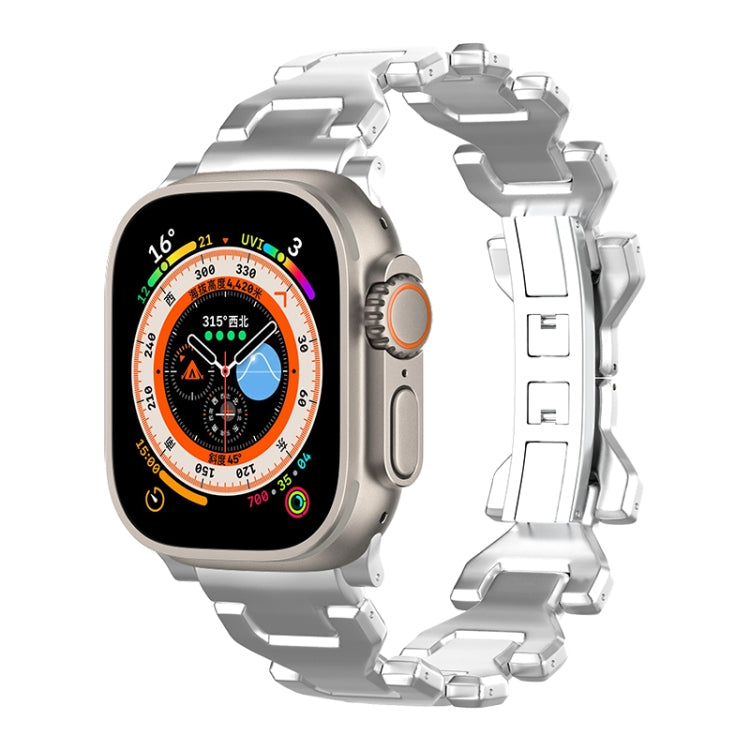 For Apple Watch Ultra 49mm Y Type Pure Titanium Watch Band(Silver) by bashfashion