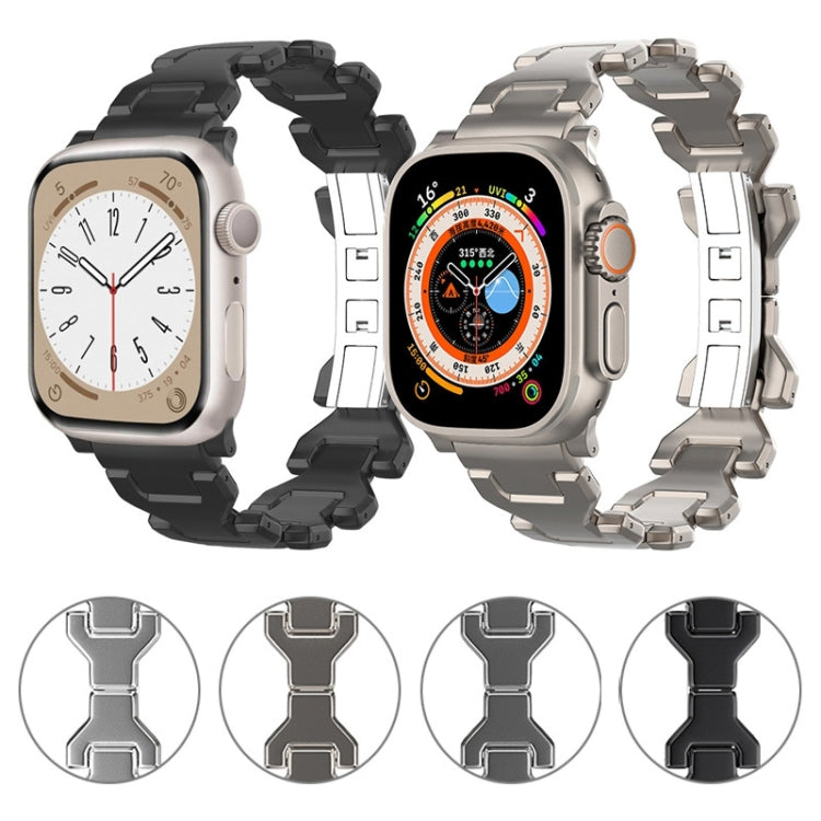 For Apple Watch Series 9 41mm Y Type Pure Titanium Watch Band(Silver) by bashfashion