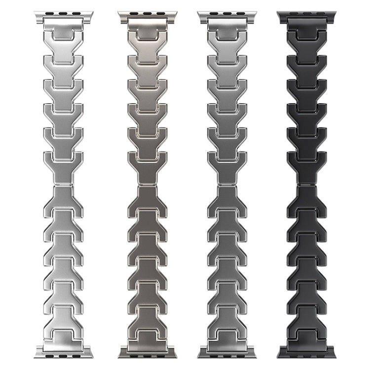 For Apple Watch Series 7 41mm Y Type Pure Titanium Watch Band(Grey) by bashfashion