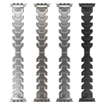 For Apple Watch Series 7 41mm Y Type Pure Titanium Watch Band(Grey) by bashfashion