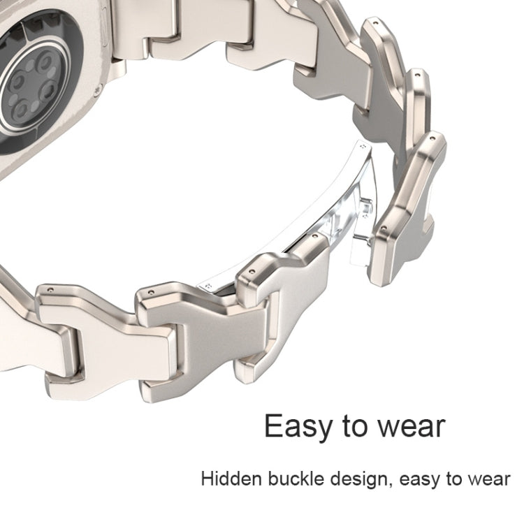 For Apple Watch Series 7 41mm Y Type Pure Titanium Watch Band(Grey) by bashfashion