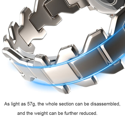 For Apple Watch Series 3 38mm Y Type Pure Titanium Watch Band(Silver) by bashfashion