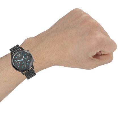 For Ticwatch GTX 22mm Three Buckle Stainless Steel Watch Band(Colour) by bashfashion