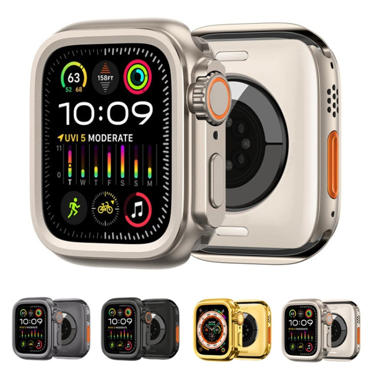 For Apple Watch Series 6 / 5 / 4 / SE 44mm Change to Ultra 49mm Titanium Alloy Watch Case(Grey) by bashfashion