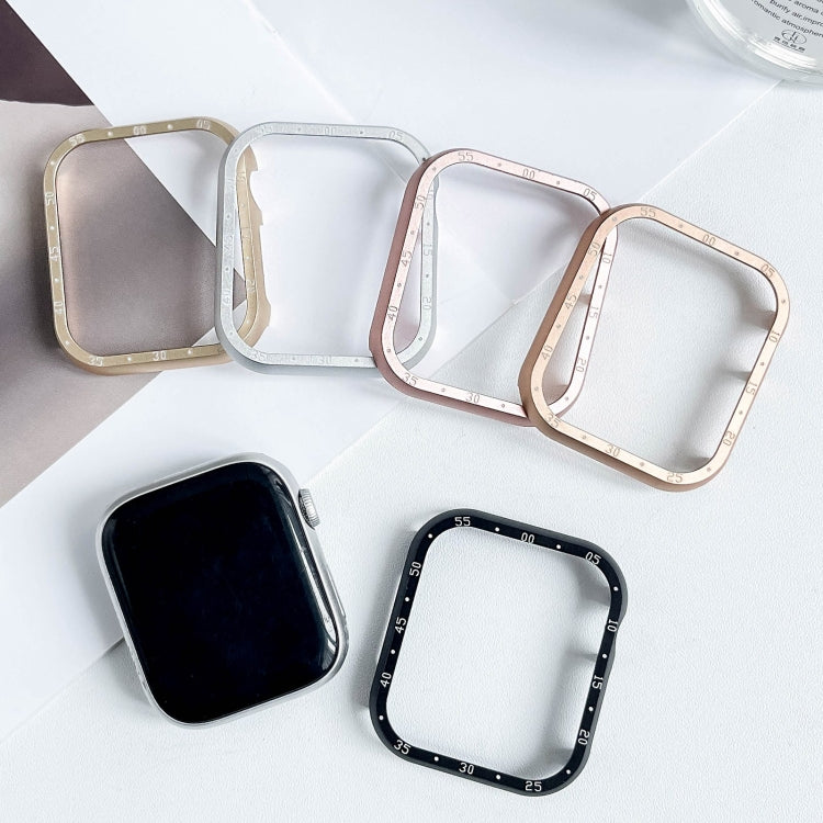 For Apple Watch Series 6 / 5 / 4 / SE 44mm Aluminum Alloy Watch Frame Case(Pink) by bashfashion