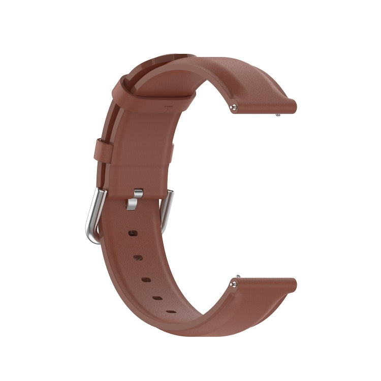 For Galaxy Watch Active3 / Galaxy Watch 3 41mm 20mm Universal Leather Watch Band(Brown) by bashfashion