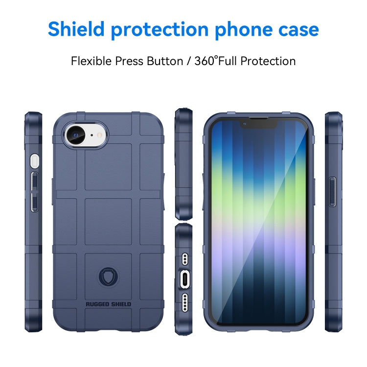 For iPhone 16e Full Coverage Shockproof TPU Phone Case(Blue) by bashfashion