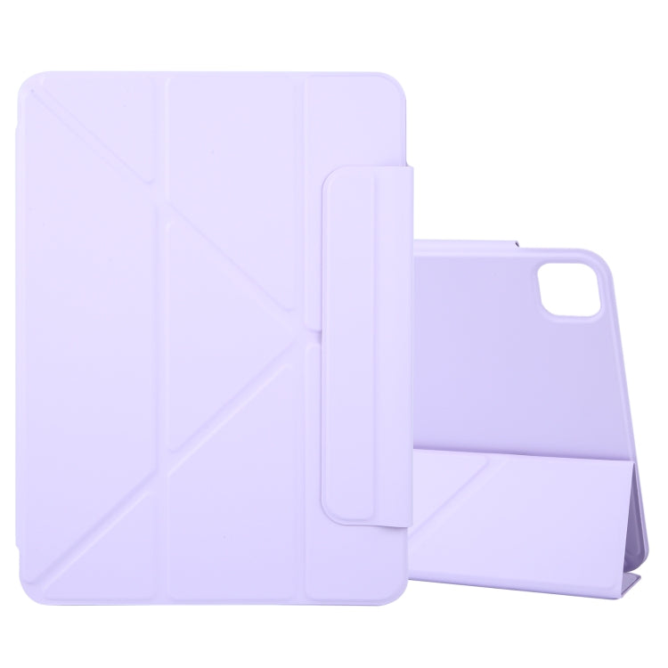 For iPad Pro 13 2025 / 2024 Y-Shape Double-sided Clip Magnetic Smart Tablet Case(Purple) by bashfashion