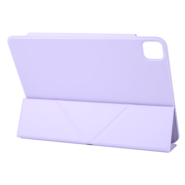 For iPad Pro 13 2025 / 2024 Y-Shape Double-sided Clip Magnetic Smart Tablet Case(Purple) by bashfashion