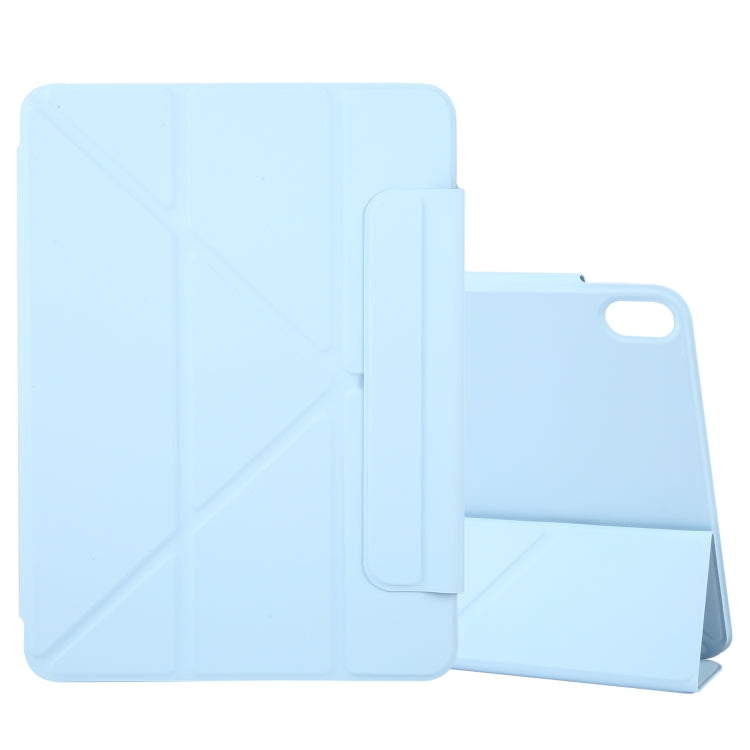 For iPad Air 2022 / 2020 10.9 Y-Shape Double-sided Clip Magnetic Smart Tablet Case(Blue) by bashfashion
