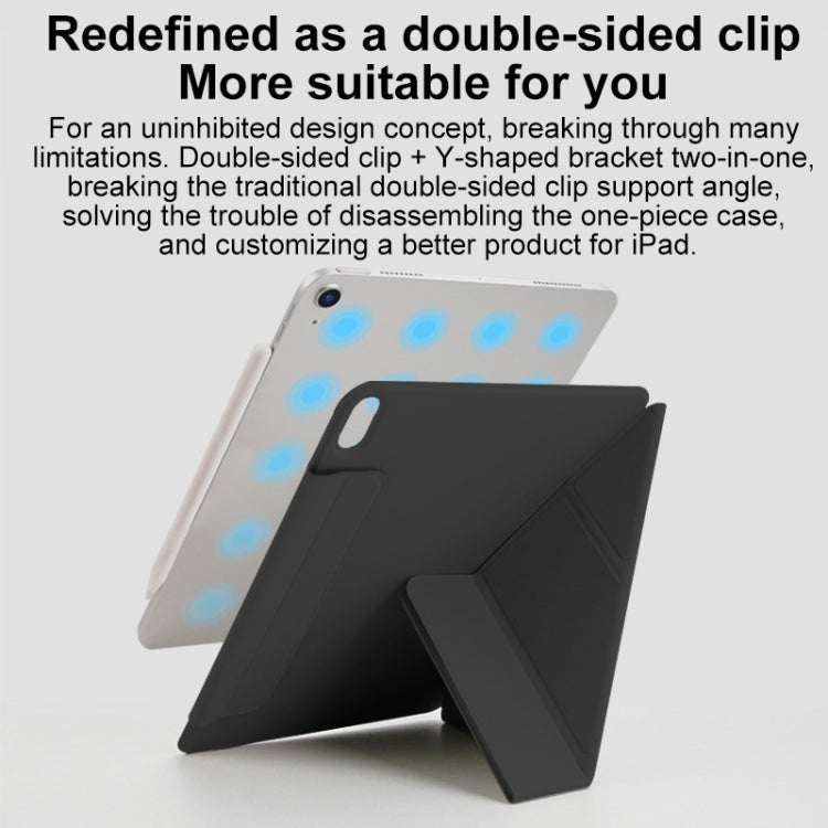 For iPad Pro 11 2025 / 2024 Y-Shape Double-sided Clip Magnetic Smart Tablet Case(Black) by bashfashion
