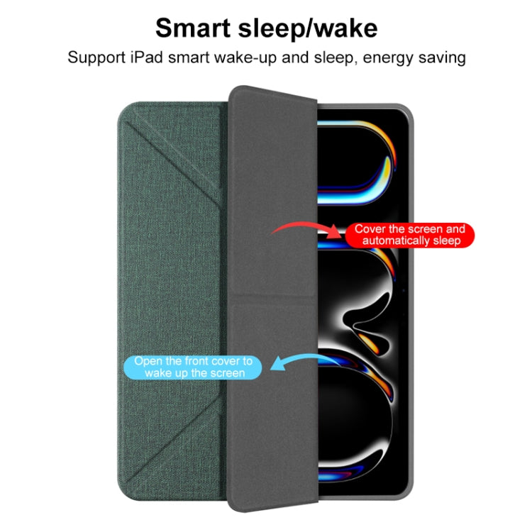 For iPad Air 13 2025 / 2024 Mutural Multi-fold Smart Leather Tablet Case(Black) by Mutural