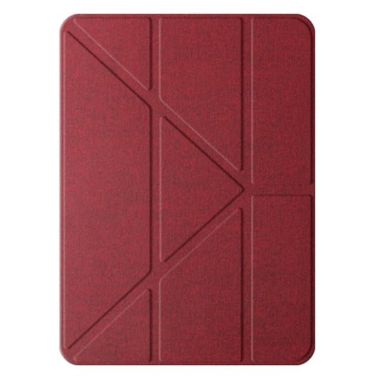 For iPad Air 11 2025 / 2024 Mutural Multi-fold Smart Leather Tablet Case(Red) by Mutural