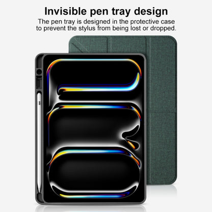 For iPad Air 11 2025 / 2024 Mutural Multi-fold Smart Leather Tablet Case(Blue) by Mutural