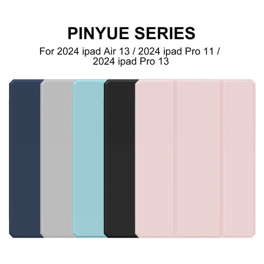 For iPad Pro 11 2025 / 2024 Mutural Pinyue Series Smart Leather Tablet Case(Dark Blue) by Mutural