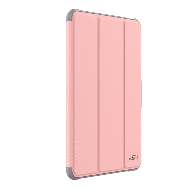 For iPad Pro 13 2025 / 2024 Mutural PC Hybrid TPU Leather Smart Tablet Case(Pink) by Mutural