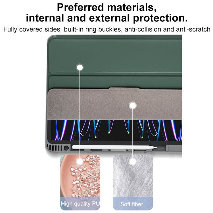 For iPad Air 13 2025 / 2024 Mutural PC Hybrid TPU Leather Smart Tablet Case(Red) by Mutural