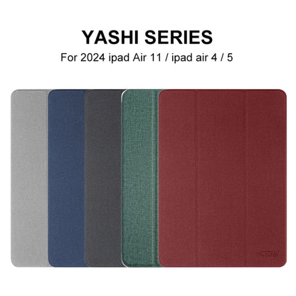 For iPad Air 11 2025 / 2024 Mutural YASHI Series Tablet Leather Smart Case(Black) by Mutural