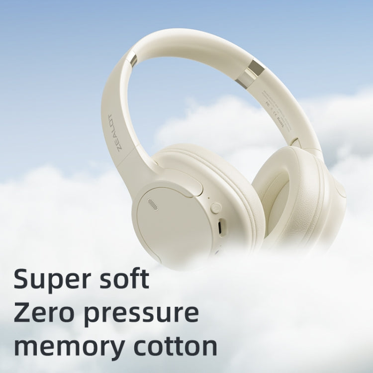 Zealot B39 Wireless Bluetooth 5.2 Headphone(Beige) by ZEALOT