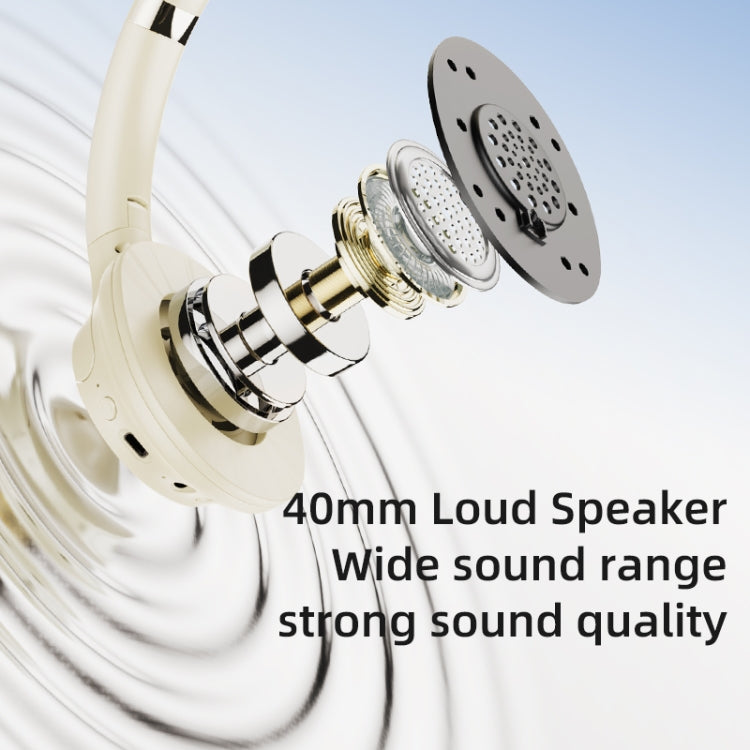 Zealot B39 Wireless Bluetooth 5.2 Headphone(Beige) by ZEALOT