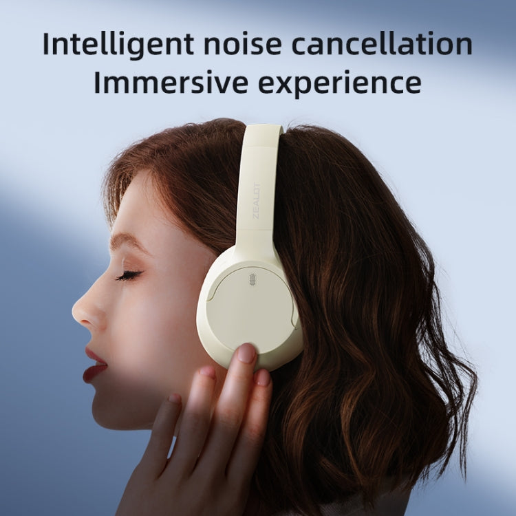 Zealot B39 Wireless Bluetooth 5.2 Headphone(Beige) by ZEALOT