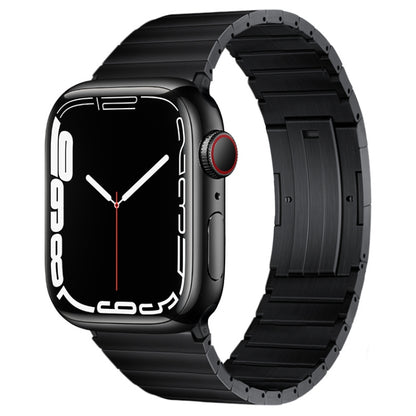 For Apple Watch Series 2 38mm PG60 Single Bead Bamboo Joint Titanium Metal Watch Band(Black) by bashfashion