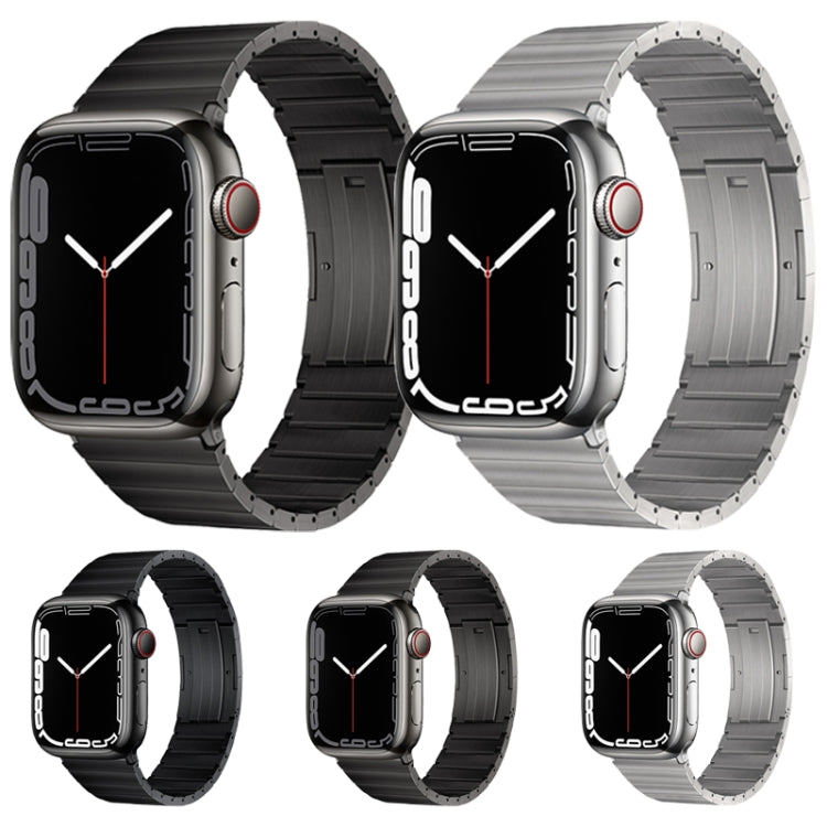 For Apple Watch SE 2023 44mm PG60 Single Bead Bamboo Joint Titanium Metal Watch Band(Silver) by bashfashion