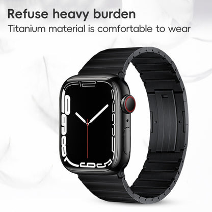 For Apple Watch Ultra 2 49mm PG60 Single Bead Bamboo Joint Titanium Metal Watch Band(Graphite Black) by bashfashion