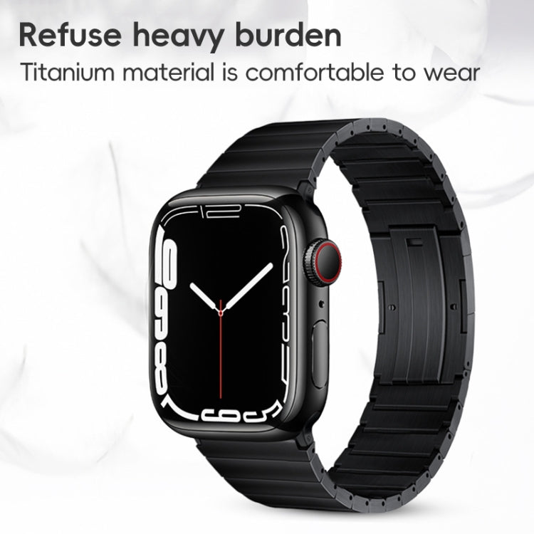 For Apple Watch Series 3 38mm PG60 Single Bead Bamboo Joint Titanium Metal Watch Band(Black) by bashfashion