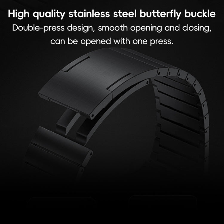 For Apple Watch Ultra 2 49mm PG60 Single Bead Bamboo Joint Titanium Metal Watch Band(Graphite Black) by bashfashion