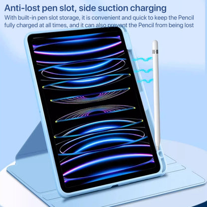 For iPad 2025 / 2022 Magnetic Split Leather Smart Tablet Case with Pen Slot(Black) by bashfashion