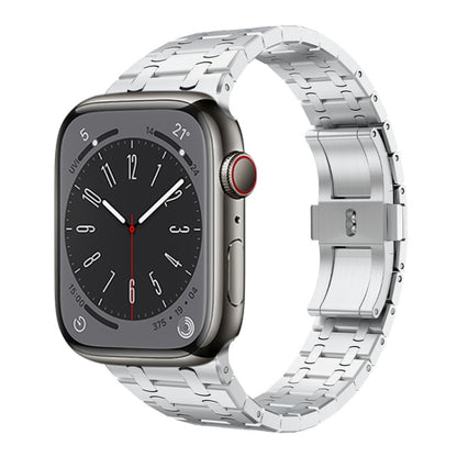 For Apple Watch Series 6 40mm PG94 Dual-link Modified Stainless Steel Watch Band(Silver) by bashfashion